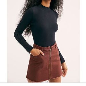 Free people zip it up skirt